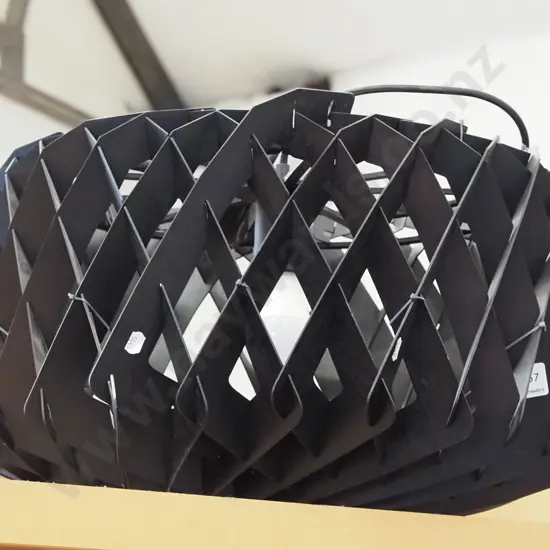 black plastic pendant light fitting