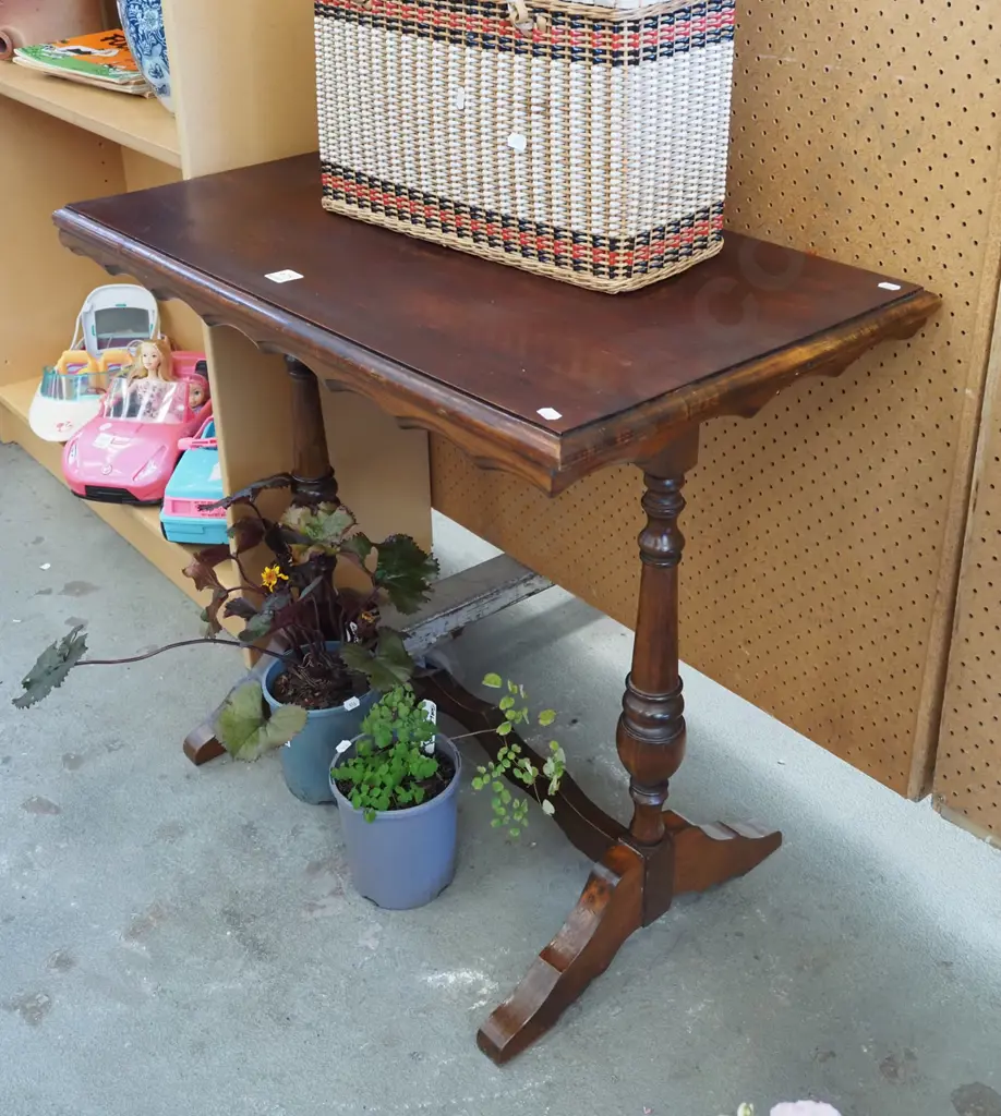 mahogany hall table H660 W750 D430 Image 1++