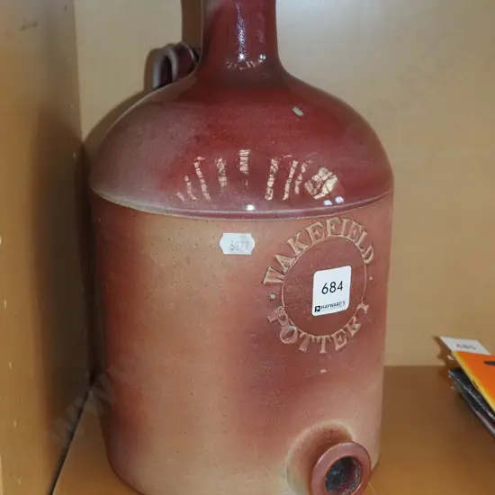 Wakefield Pottery storage crock  - missing spiggot H300