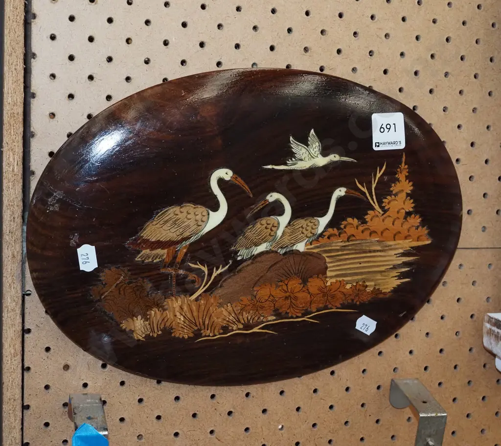 wall hanging wood inlay picture - birds Image 1++