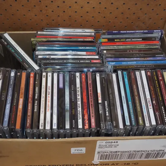 box of CDs