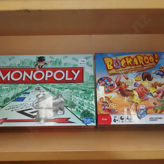 2x as new board games - Buckeroo, Monopoly