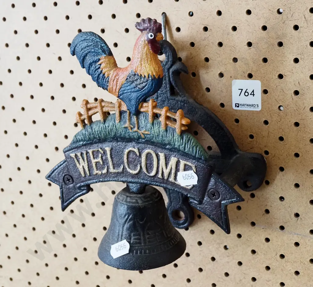 cast iron poultry themed Welcome bell Image 1++