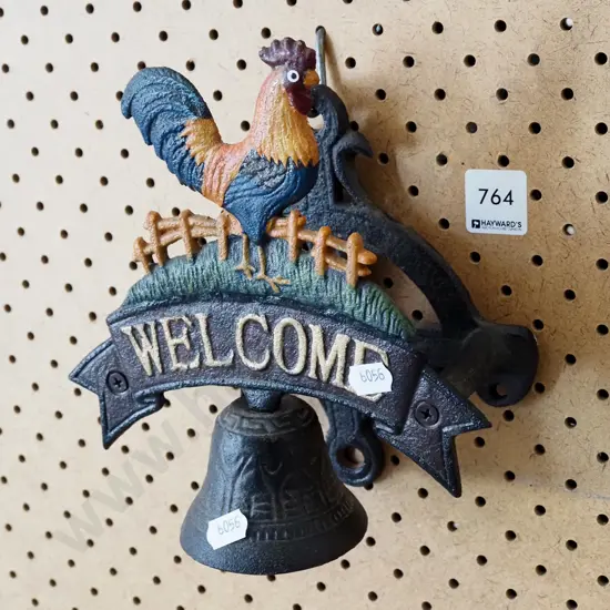 cast iron poultry themed Welcome bell