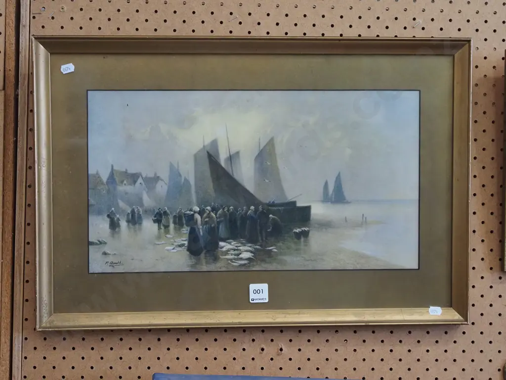 framed print - fishing boats on shore Image 1++