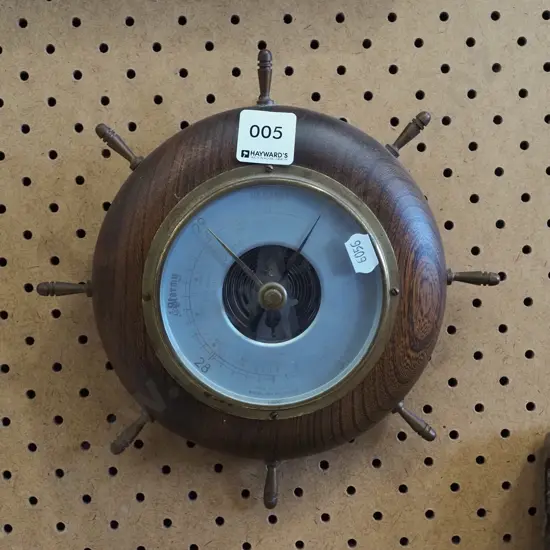 ships wheel barometer