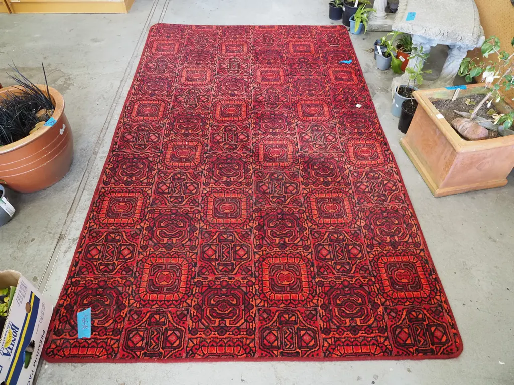 red and black edged floor mat - some separation at join and fading L2370 W1420 Image 1++