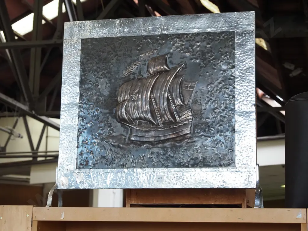 beaten chrome galleon firescreen Image 1++