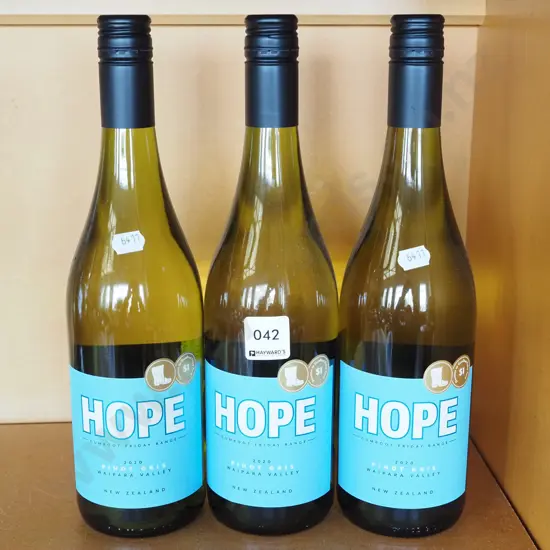 3x bottles of Hope 2020 pinot gris