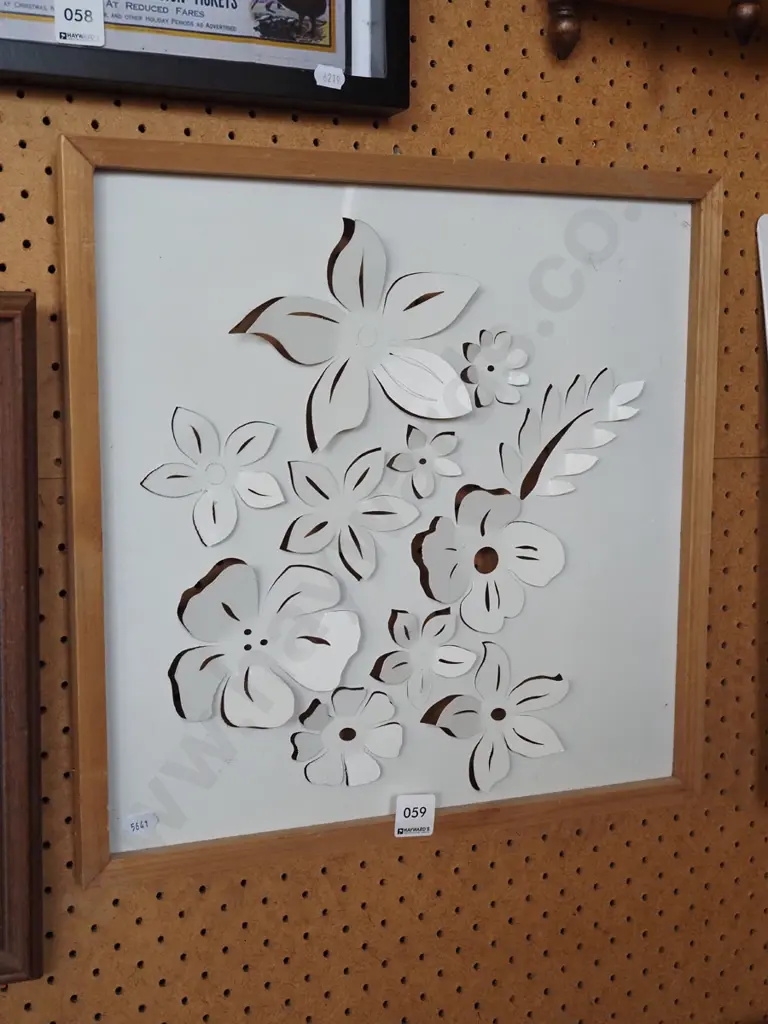 pressed and cut tin floral art Image 1++