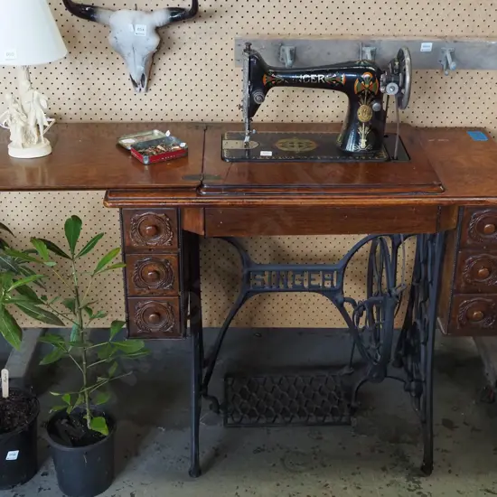 Singer treadle sewing machine - in excellent condition for age