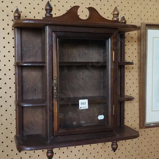 small wall mounted glazed cabinet H400