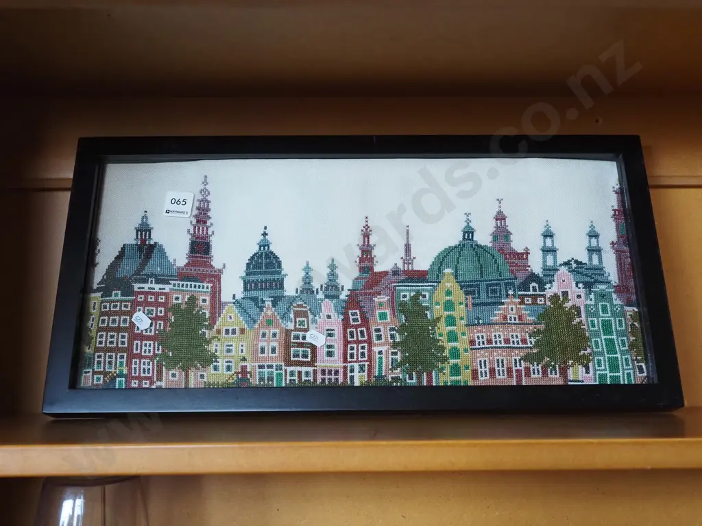 framed needlework - city scape Image 1++