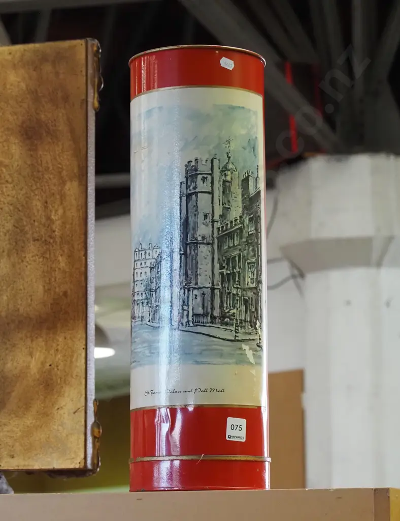 tall metal umbrella stand - St James Palace print Image 1++