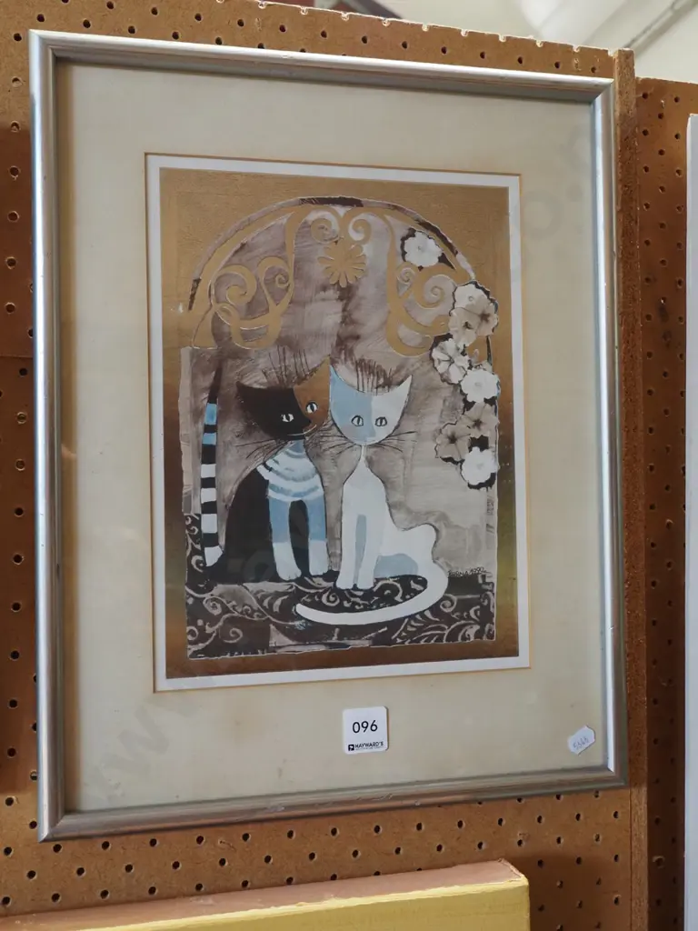 framed Rosina Wachtmeister cat print Image 1++