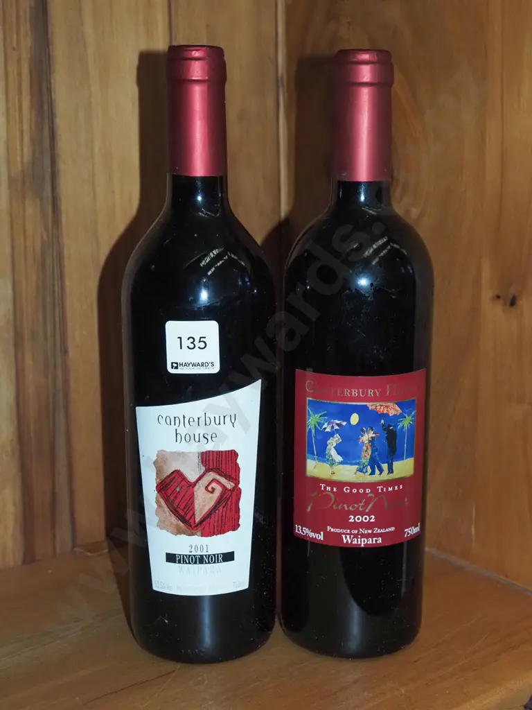 2x bottles of Canterbury House pinot noir- 2001,2002 Image 1++