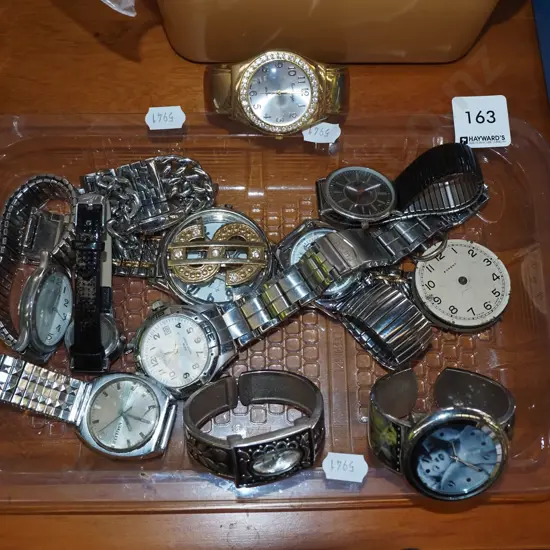 plastic tray of watches - some faults