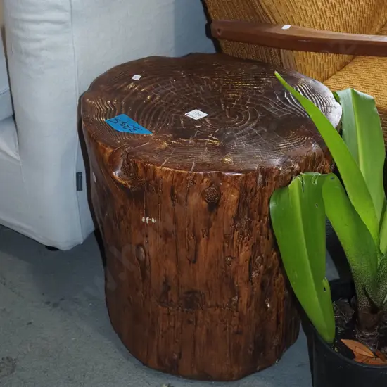 composite faux log stool H440