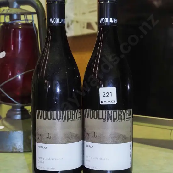 2x bottles of wine; Woolundry Road shiraz 2006