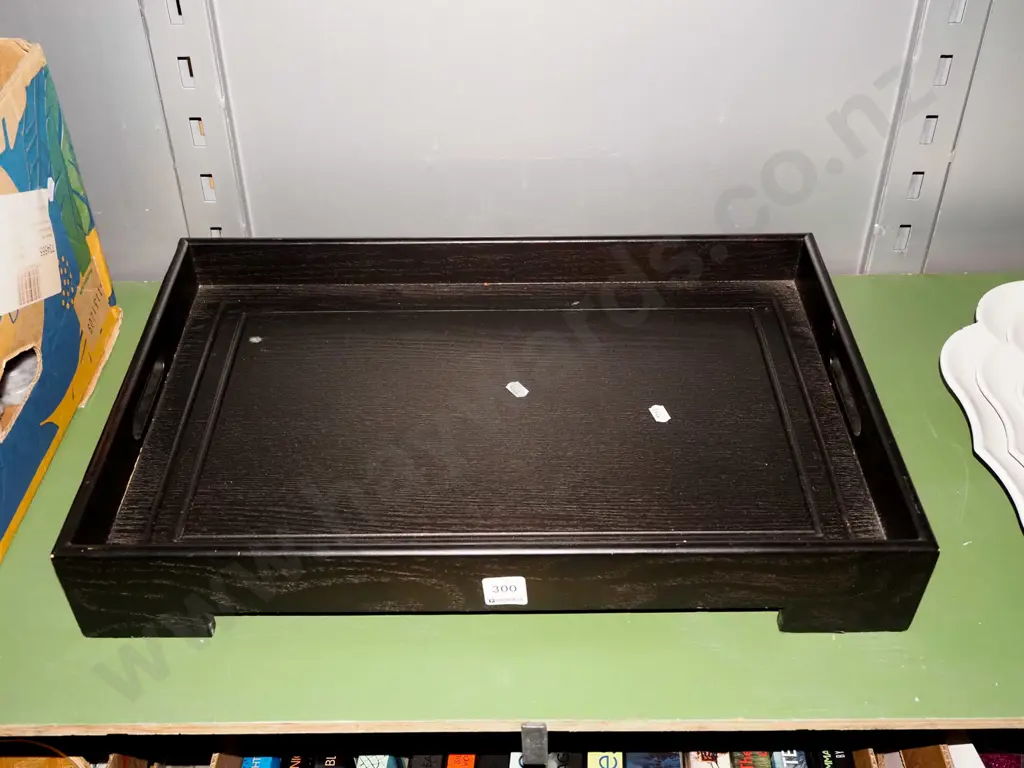 dark stained wooden tray Image 1++