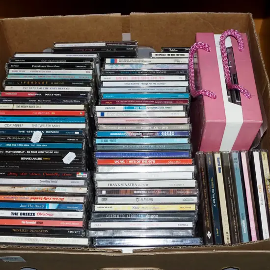 box of CDs