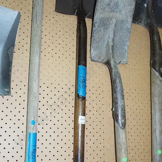 vintage wooden handled garden spade