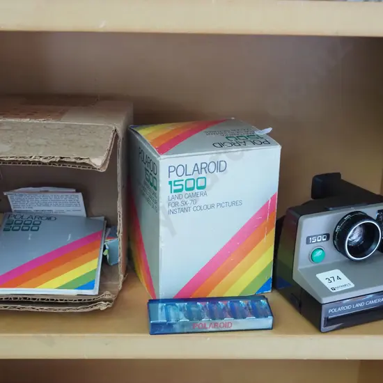 Polaroid land camera in original box