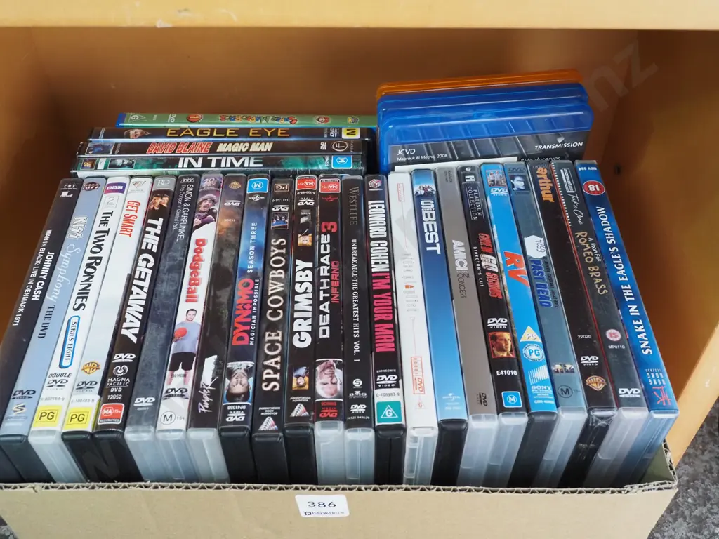 box of DVDs Image 1++