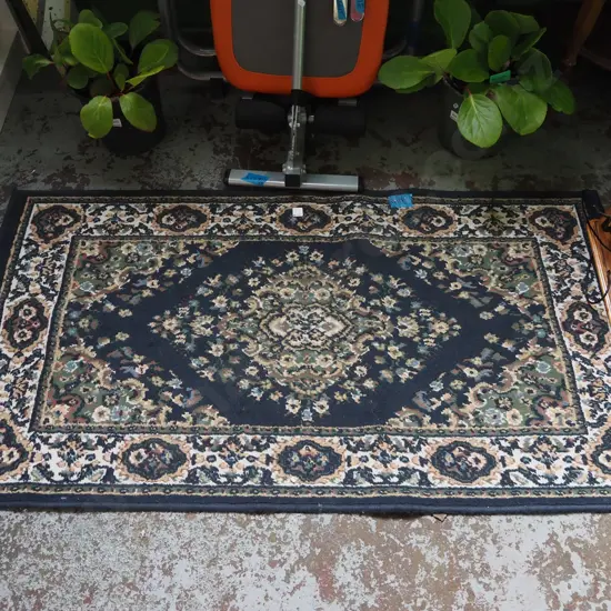 acrylic blue and coloured floor mat L1500 W800