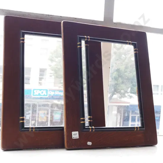 2x oak picture frames