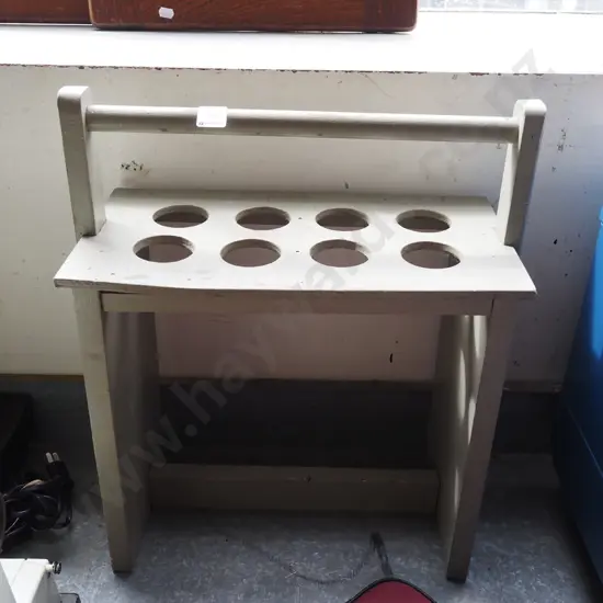 homemade wooden fishing rod stand