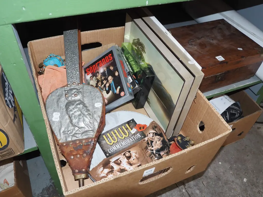 box; oil on boards, bellows, DVDs etc Image 1++