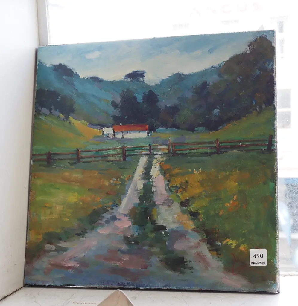 oil on canvas - country scene Image 1++