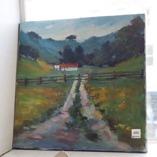 oil on canvas - country scene