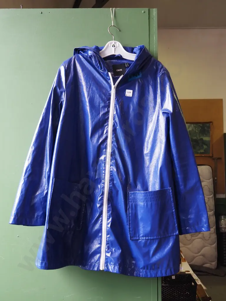 ASOS UK size 12 blue rain jacket Image 1++