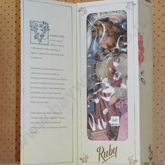 boxed Ruby Victorian display doll