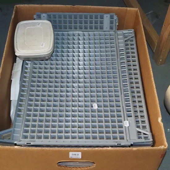 box; plastic intrays