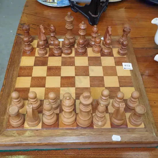 wooden chess board