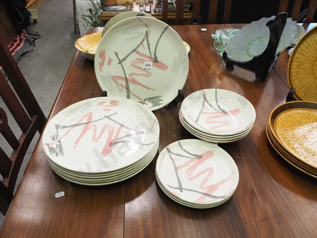 Crown Lynn graffiti plates and bowls Image 1++