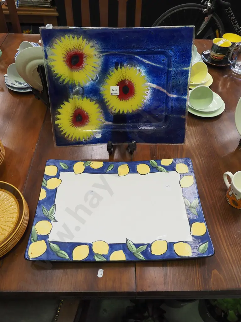 art glass platter, Temuka platter Image 1++