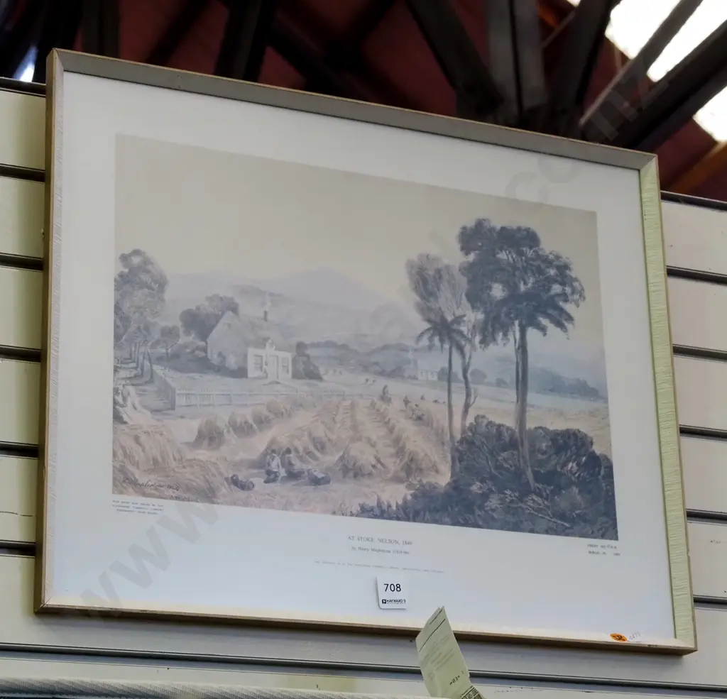 framed historic print - Nelson 1849 Image 1++