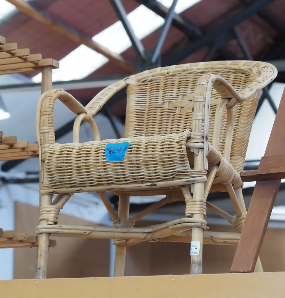 child's cane armchair Image 1++