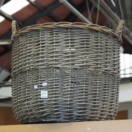 cane wood basket H360