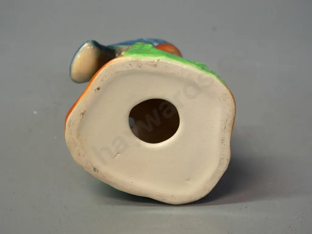 vintage (unmarked but likely Crown Lynn) kingfisher flower frog or centrepiece H-140 Image 1++