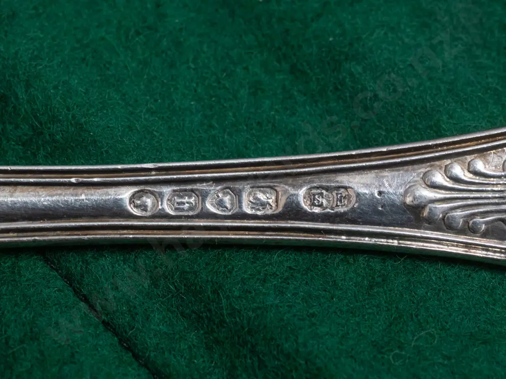 King's pattern silver cutlery - 12 medium forks L-180, several different hallmarks, see photos. Weights from 65 to 68g Image 1++