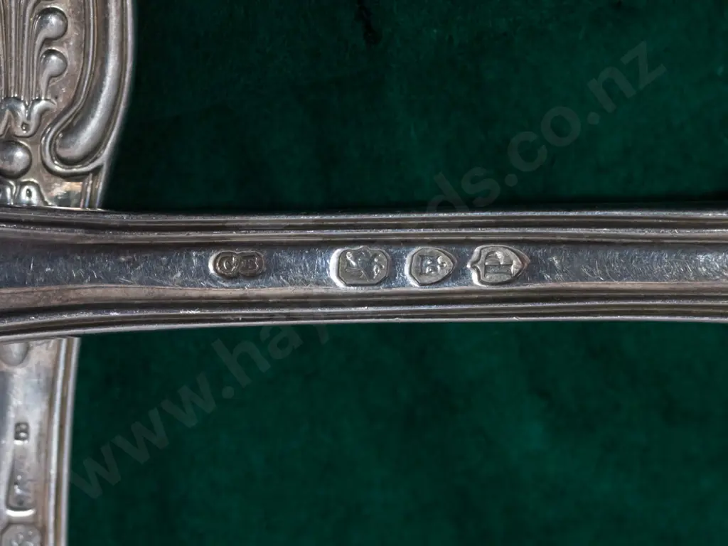 King's pattern silver cutlery - 12 large spoons L-220, several different hallmarks, see photos. Weights from 95 to 107g Image 1++