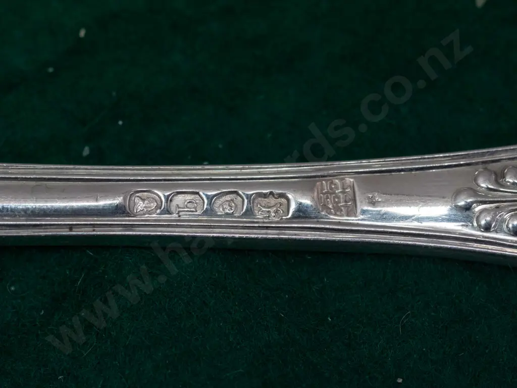 King's pattern silver cutlery - 12 large spoons L-220, several different hallmarks, see photos. Weights from 95 to 107g Image 1++