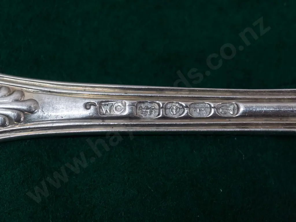 King's pattern silver cutlery - 12 large spoons L-220, several different hallmarks, see photos. Weights from 95 to 107g Image 1++