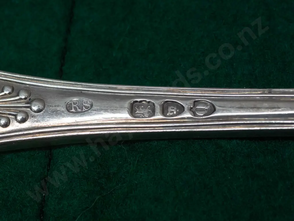 King's pattern silver cutlery - 12 large spoons L-220, several different hallmarks, see photos. Weights from 95 to 107g Image 1++