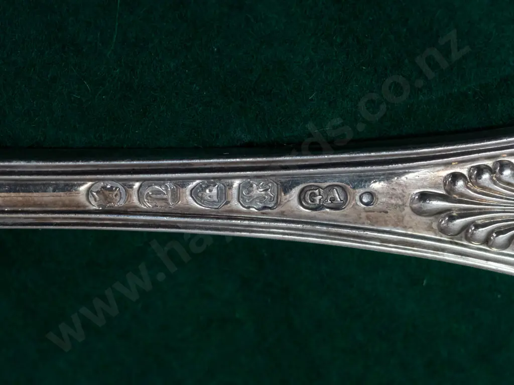 King's pattern silver cutlery - 12 large spoons L-220, several different hallmarks, see photos. Weights from 95 to 107g Image 1++